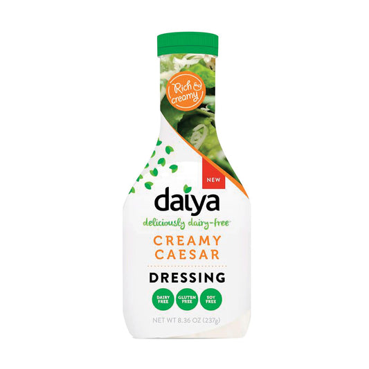 Daiya Foods - Aderezo para ensaladas sin lácteos - César cremoso - Caja de 6 - 8,36 fl oz.