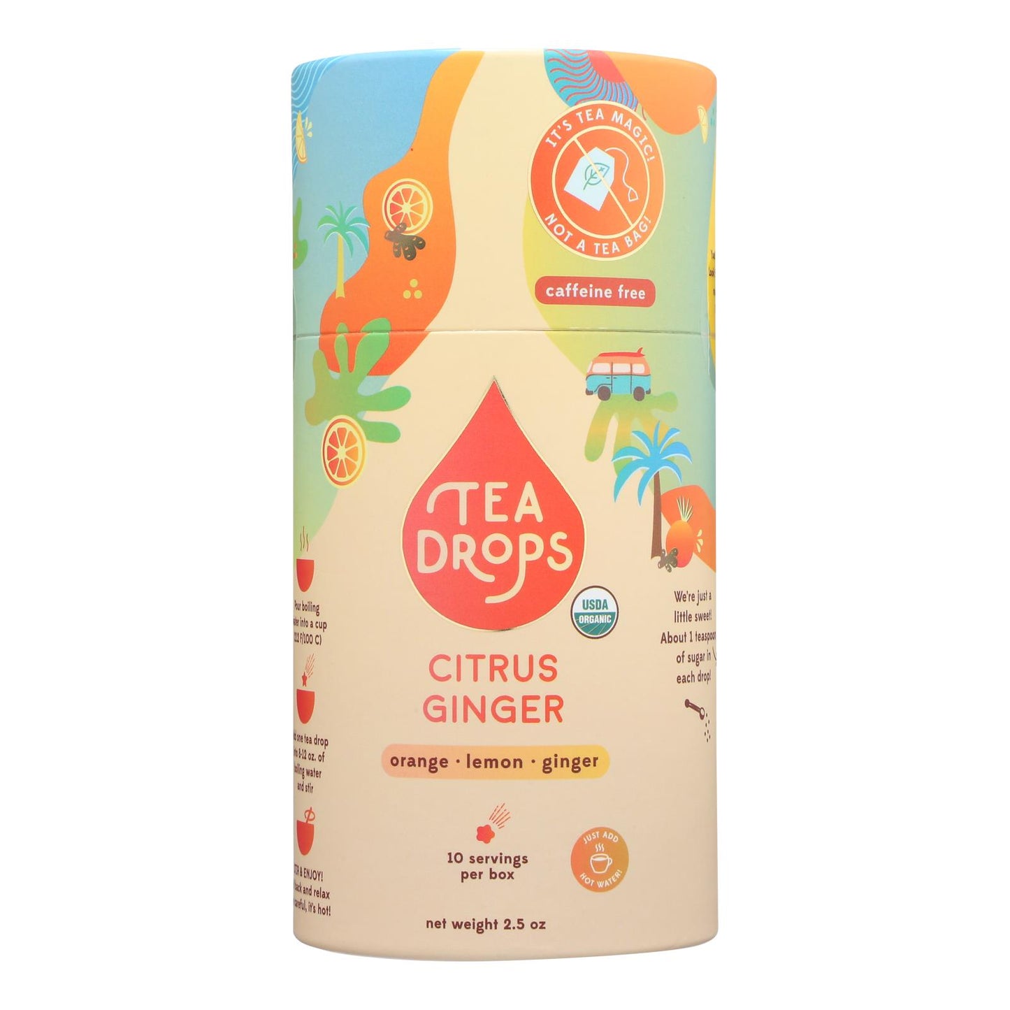 Té orgánico prensado Tea Drops - Caja de 6 - 10 unidades