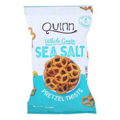 Quinn - Pretzels clásicos con sabor a sal marina - Caja de 8 - 5,6 oz