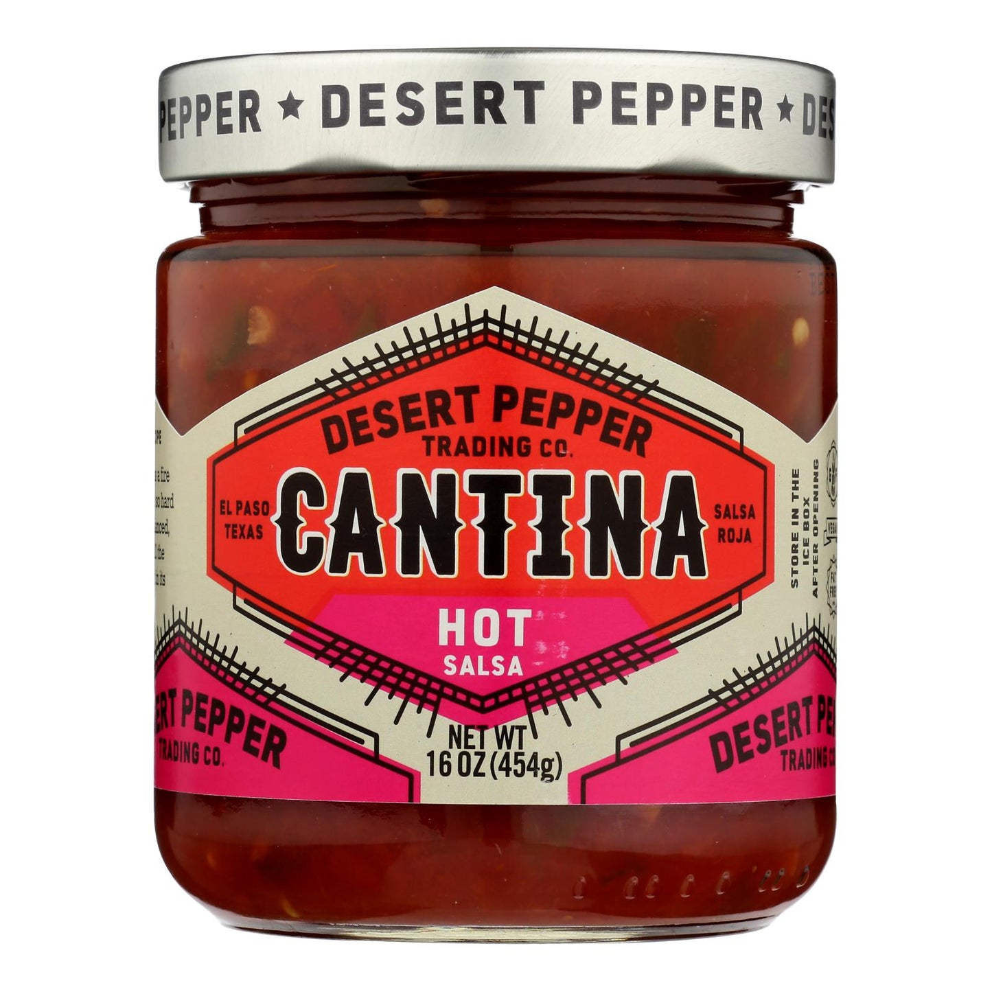 Salsa Cantina Desert Pepper Trading - Picante roja - Caja de 6 - 16 oz