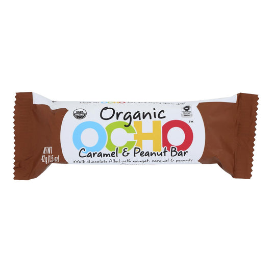 Ocho Candy - Barra de caramelo de crema y maní - Caja de 12 - 1.5 oz