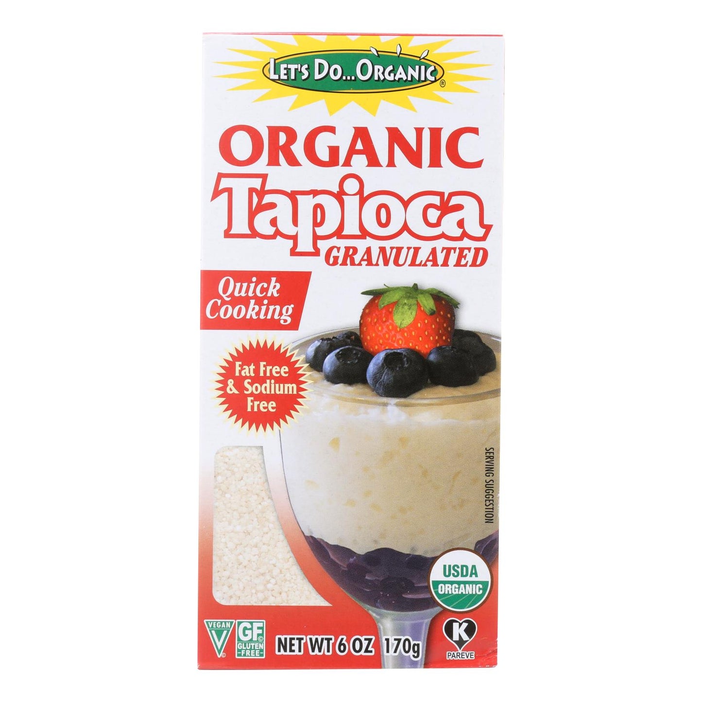 Let's Do Organics Tapioca Granules - Case Of 6 - 6 Oz.