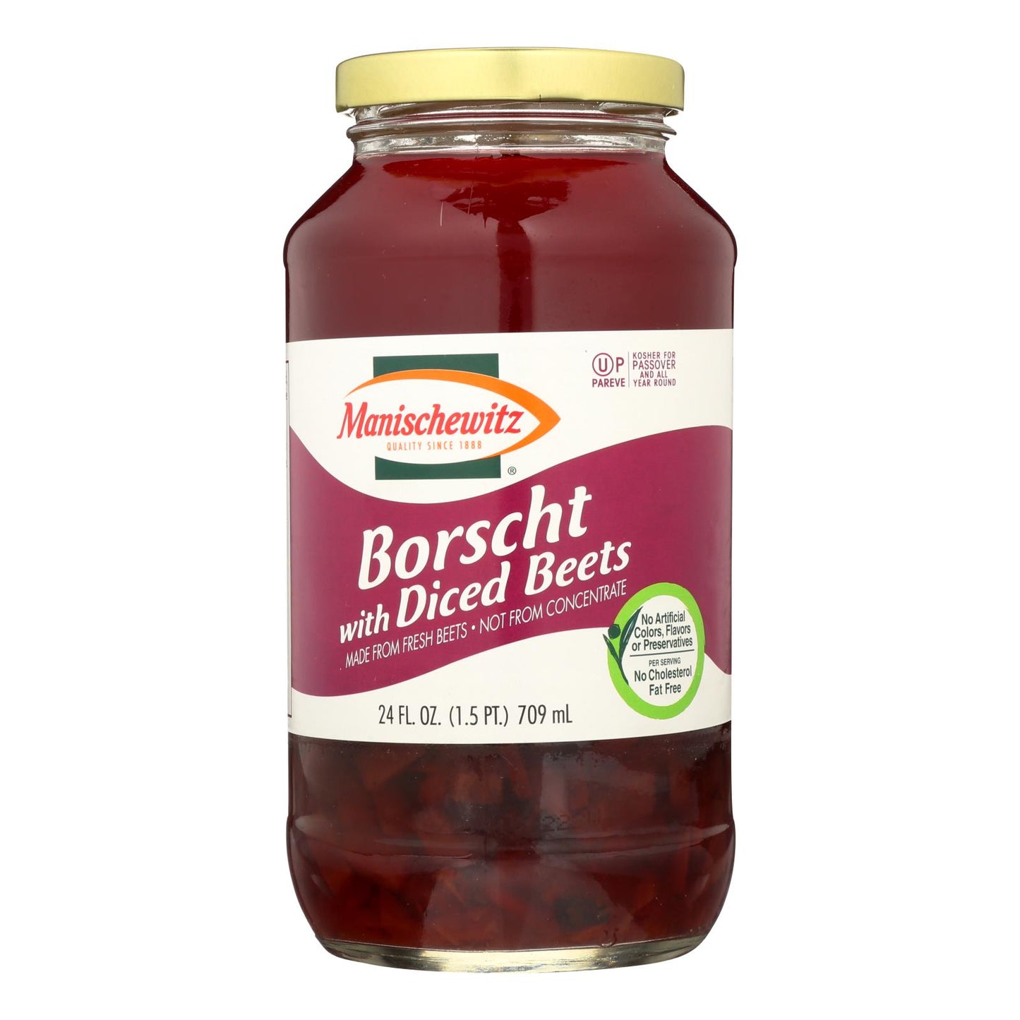 Manischewitz - Borscht con remolacha rallada - Caja de 12 - 24 oz.