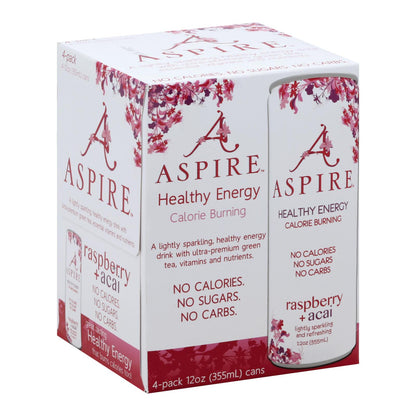 Aspire Healthy Energy - Sparkling Raspberry Acai - Case Of 6 - 4/12 Oz