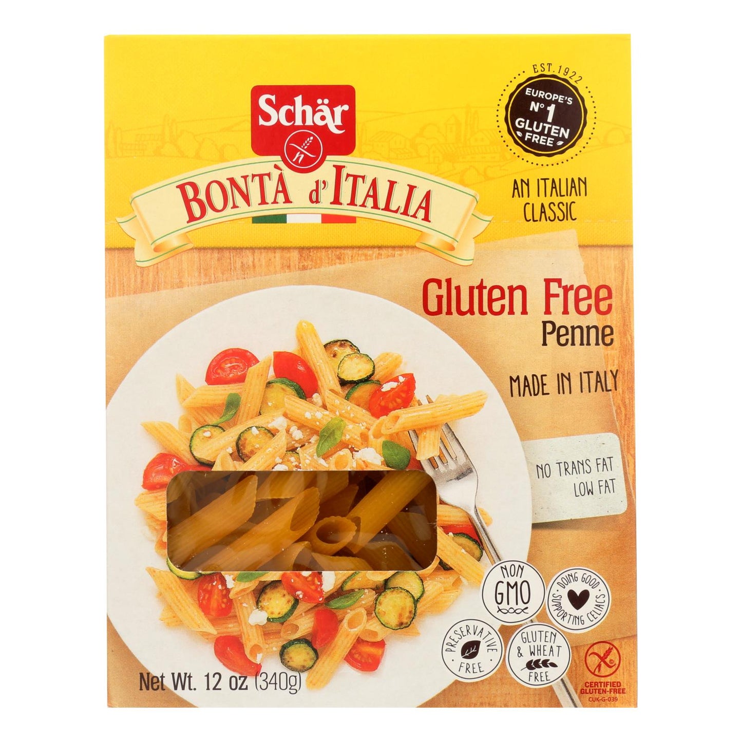 Schar Penne Pasta - Case Of 10 - 12 Oz.