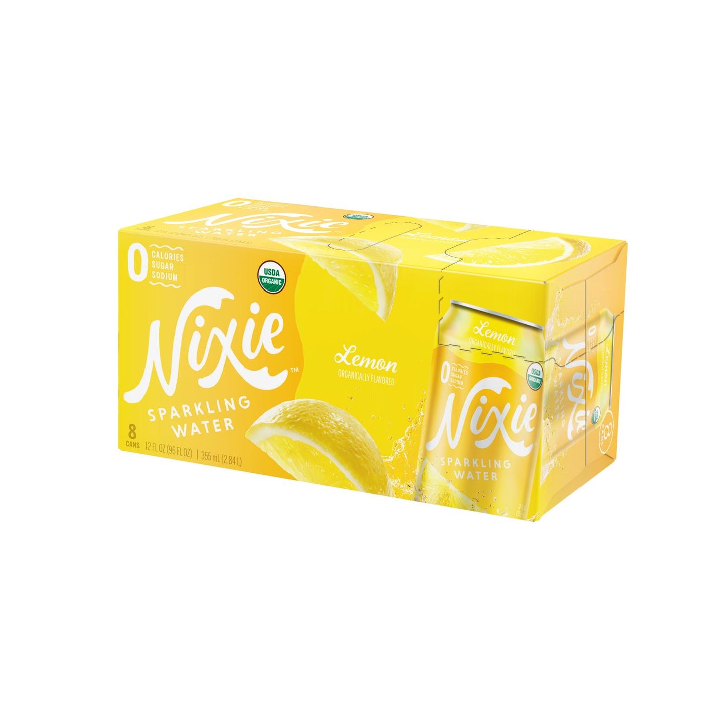 Nixie Sparkling Water - Sparkling Water Lemon - Case Of 3 - 8/12 Fz