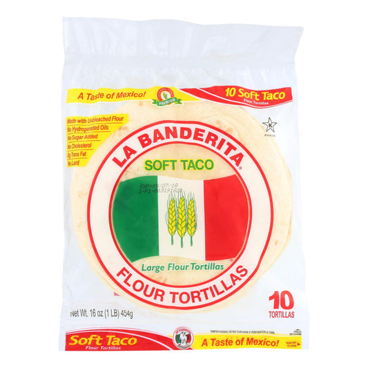 La Banderita Soft Taco - Flour - Case Of 12 - 16 Oz.