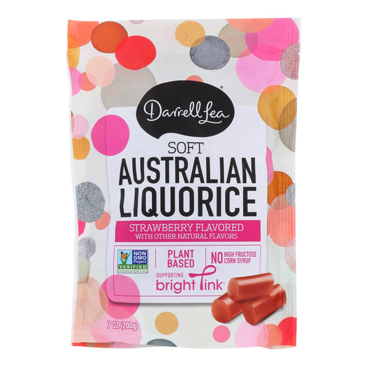 Darrell Soft Eating Liquorice - Strawberry - Case Of 8 - 7 Oz.