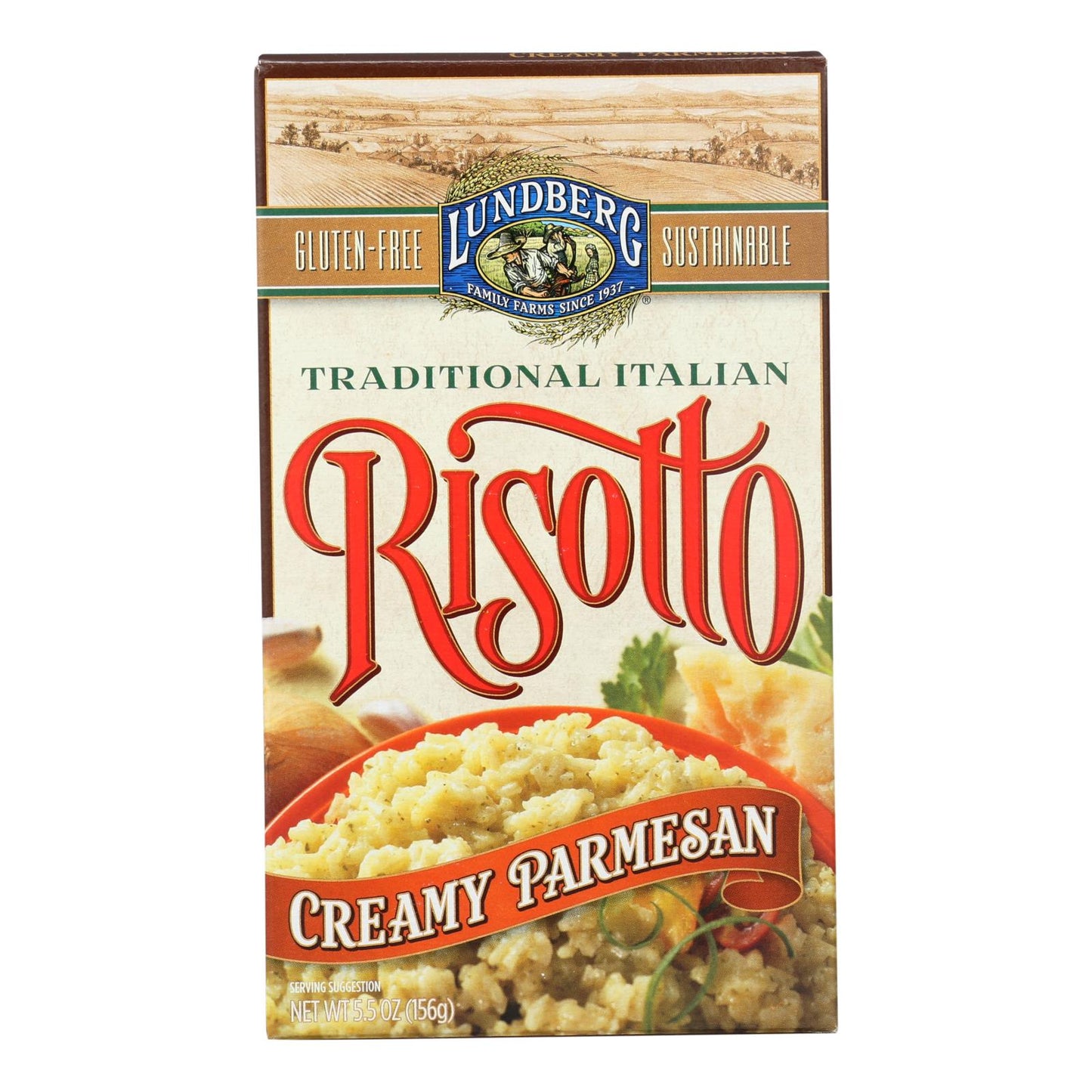Risotto cremoso con parmesano de Lundberg Family Farms - Caja de 6 - 5,5 oz.