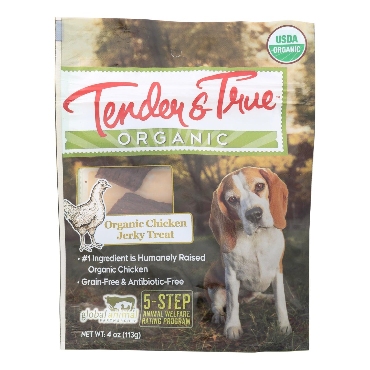 Tender &amp; True 有机鸡肉干零食 - 10 盒装 - 4 盎司