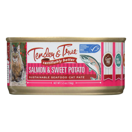 Tender & True - Cat Food Salmon&swt Pot - Case Of 24 - 5.5 Oz