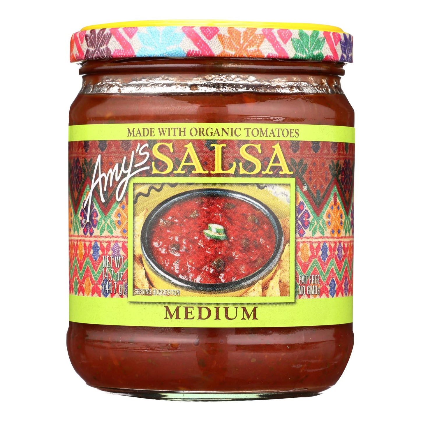 Salsa mediana de Amy's, elaborada con ingredientes orgánicos, caja de 6, 14,7 oz