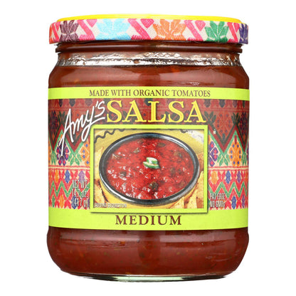 Salsa mediana de Amy's, elaborada con ingredientes orgánicos, caja de 6, 14,7 oz