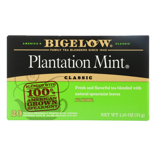 Bigelow Tea - Té Perfectly Mint - Caja de 6 - 20 bolsitas