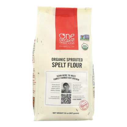 One Degree Organic Foods Sprouted Spelt Flour - Organic - Case Of 6 - 32 Oz.