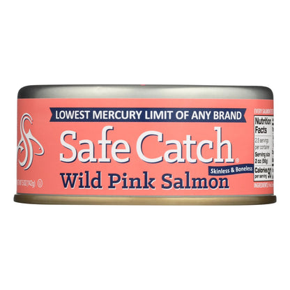 Safe Catch - Salmón rosado salvaje - Caja de 6 - 5 oz