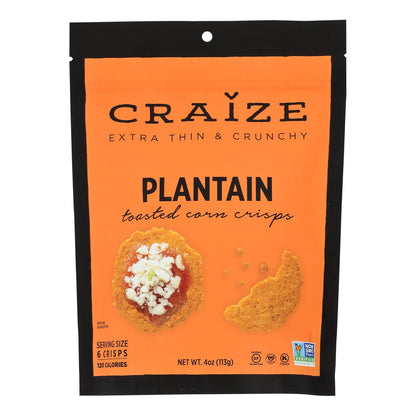 Craize - Corn Crisps Tostado con Plátano - Caja de 6 - 4 Oz