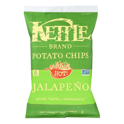 Marca Kettle - Papas fritas con chile jalapeño - Caja de 9 - 13 oz