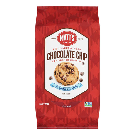 Galletas de Matt - Galletas con chispas de chocolate - Caja de 6 - 10,5 oz