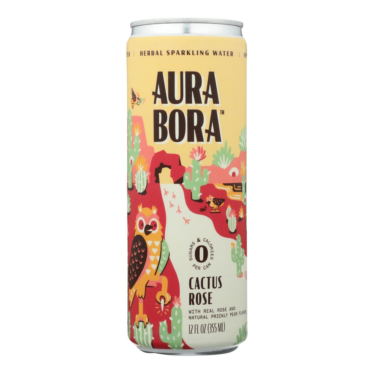 Aura Bora - Rosa Cactus de Agua Espumosa - Caja de 12 - 12 Fz