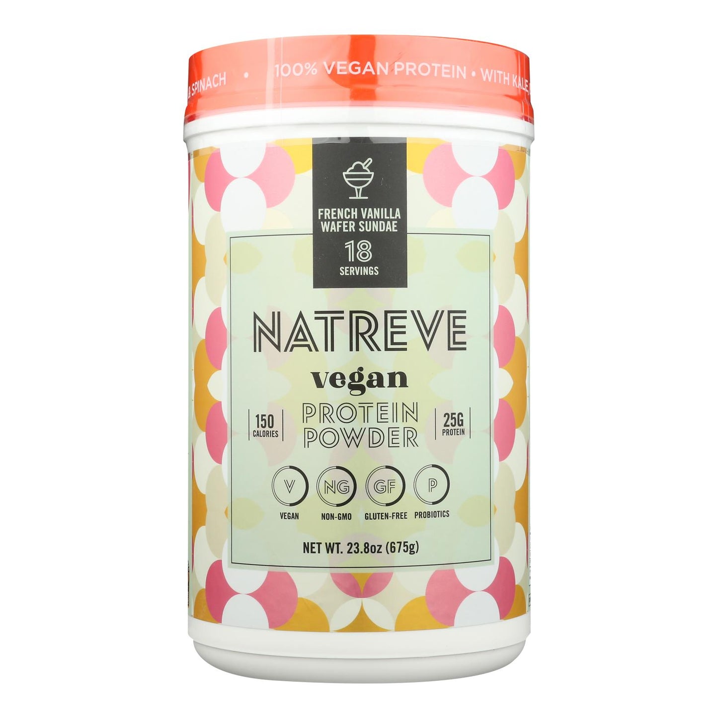Natreve - Proteína en polvo sabor vainilla francesa - Caja de 4 - 23,8 oz