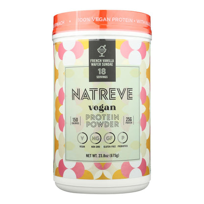 Natreve - Proteína en polvo sabor vainilla francesa - Caja de 4 - 23,8 oz
