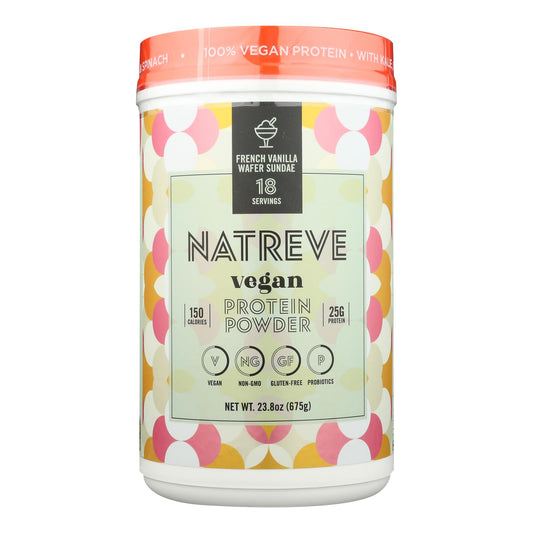 Natreve - Proteína en polvo sabor vainilla francesa - Caja de 4 - 23,8 oz