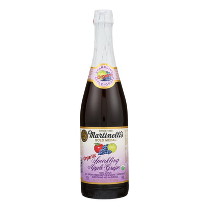 Martinelli 有机起泡苹果葡萄 - 12 瓶装 - 25.4 液体盎司。