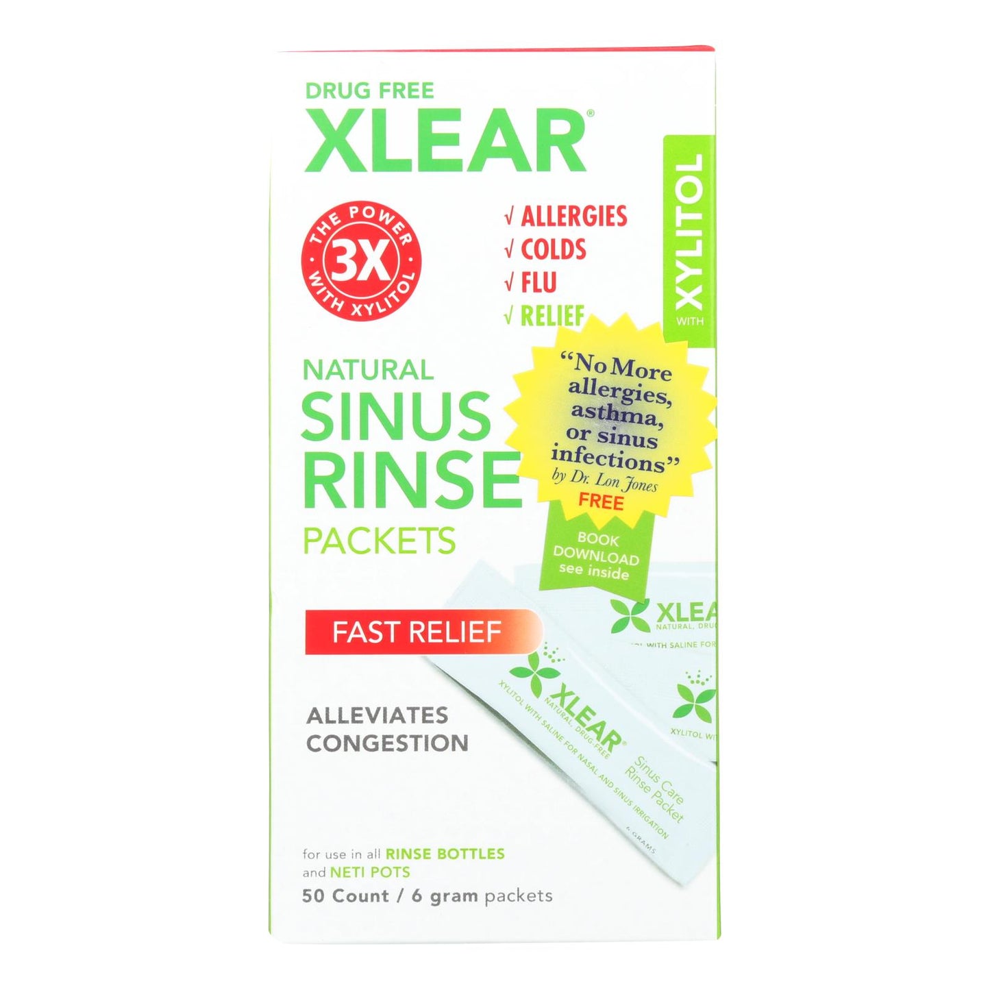 Sistema de enjuague nasal Xlear Sinus Care con xilitol