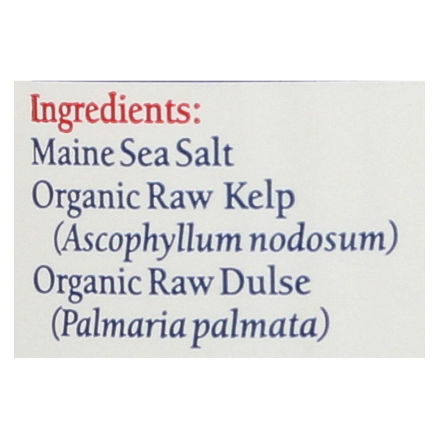 Condimentos marinos orgánicos de la costa de Maine: sal marina con algas marinas, envase de 1,5 oz