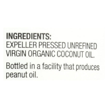 Aceite de coco orgánico sin refinar Spectrum Naturals - Caja de 12 - 14 fl oz.