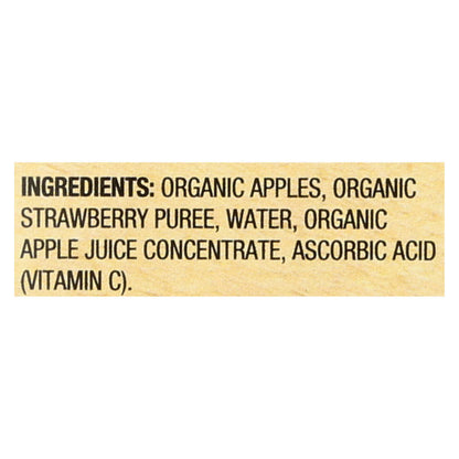 Santa Cruz Organic Apple Sauce - Strawberry - Case Of 6 - 3.2 Oz.