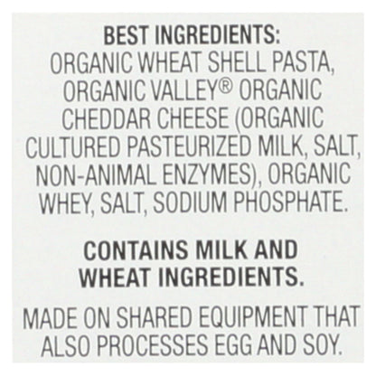 Macarrones con queso y queso cheddar blanco orgánicos de cosecha propia de Annie - Caja de 12 - 6 oz.