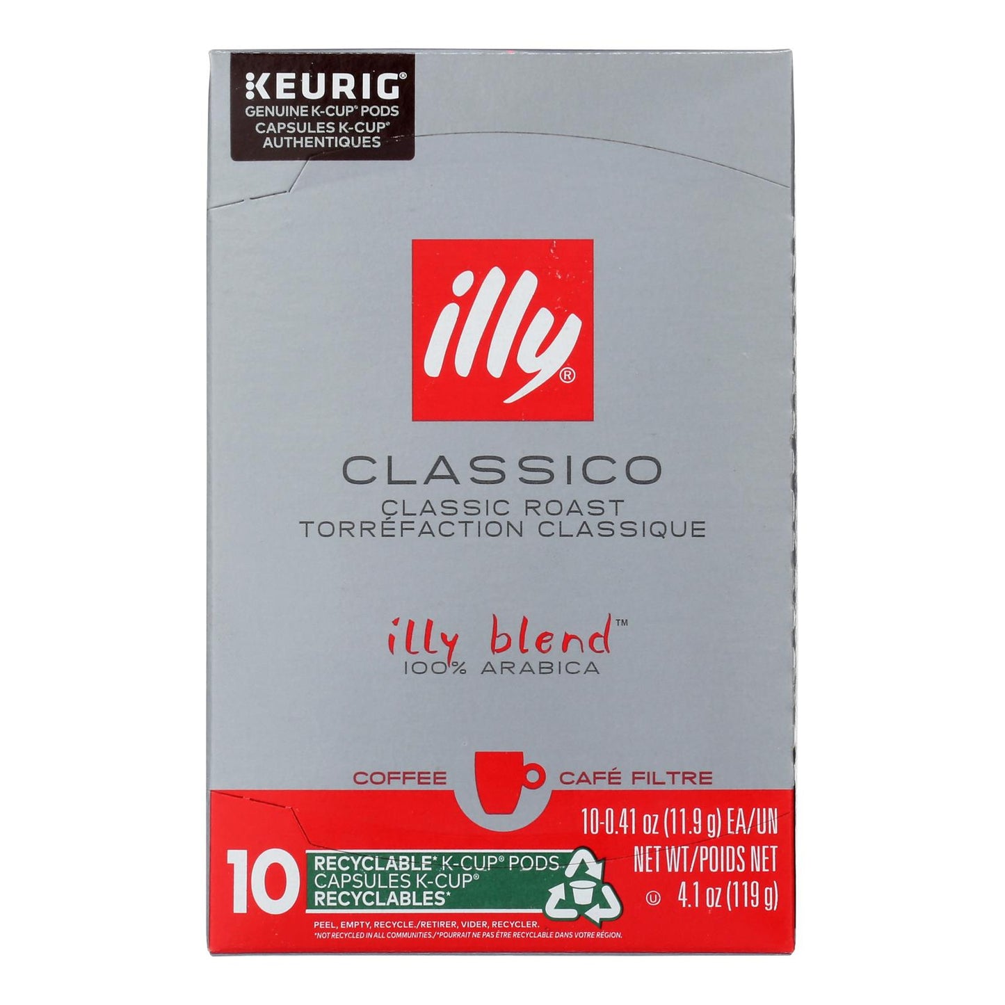 Illy Caffe 咖啡 - Kcups 红色中度烘焙 - 6 件装 - 10 支