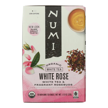 Numi Tea White Tea - White Rose - Case Of 6 - 16 Bags