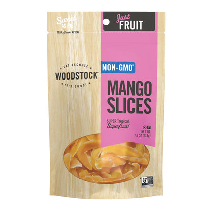 Rebanadas de mango endulzadas Woodstock - Caja de 8 - 7,5 oz