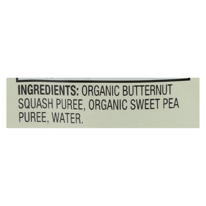 Puré de comida para bebés orgánico de calabaza y guisantes dulces Earth's Best - Etapa 2 - Caja de 12 - 3,5 oz.