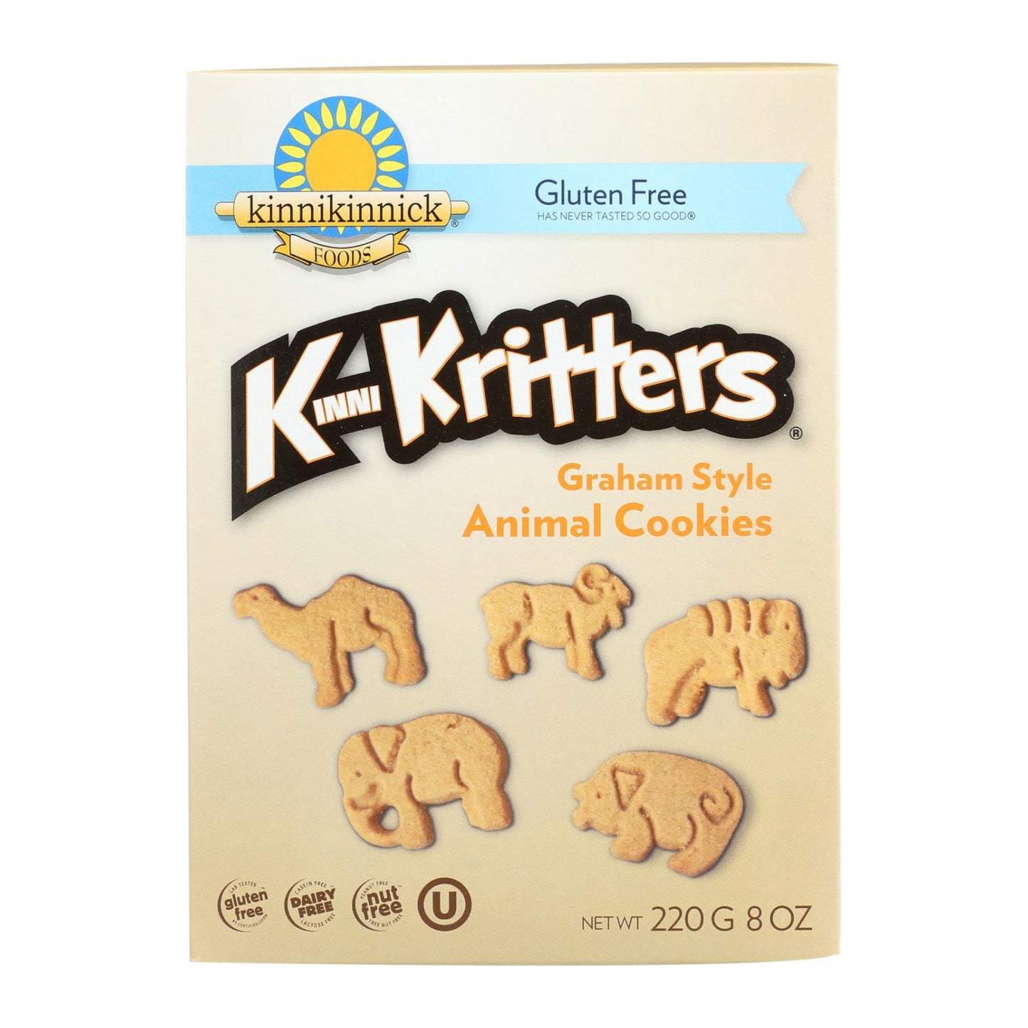 Galletas de animales Kinnikinnick Kinnikritter - Caja de 6 - 8 oz.