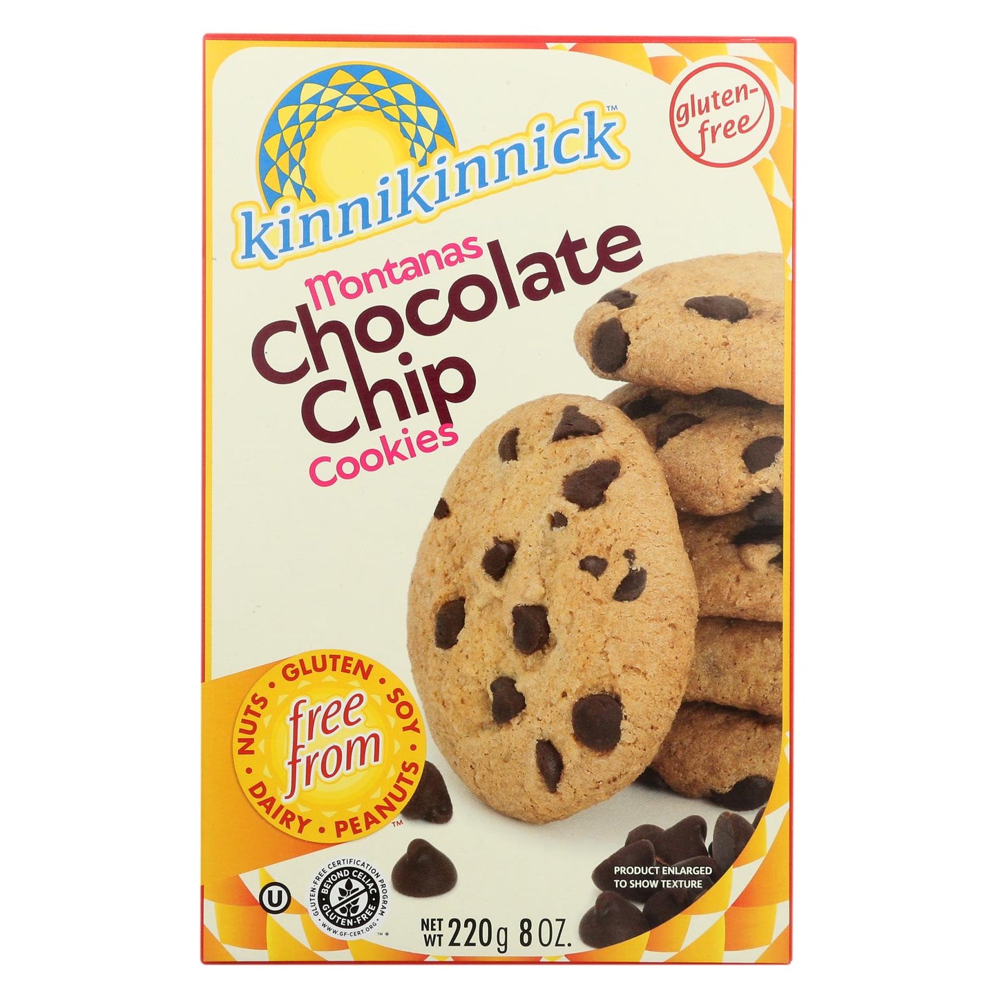 Galletas Kinnikinnick - Chips de chocolate - Caja de 6 - 8 oz.