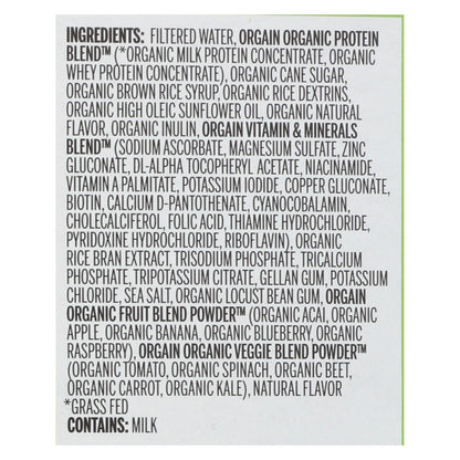 Orgain Organic Nutrition Shake - Vanilla Bean - 11 Fl Oz - Case Of 12