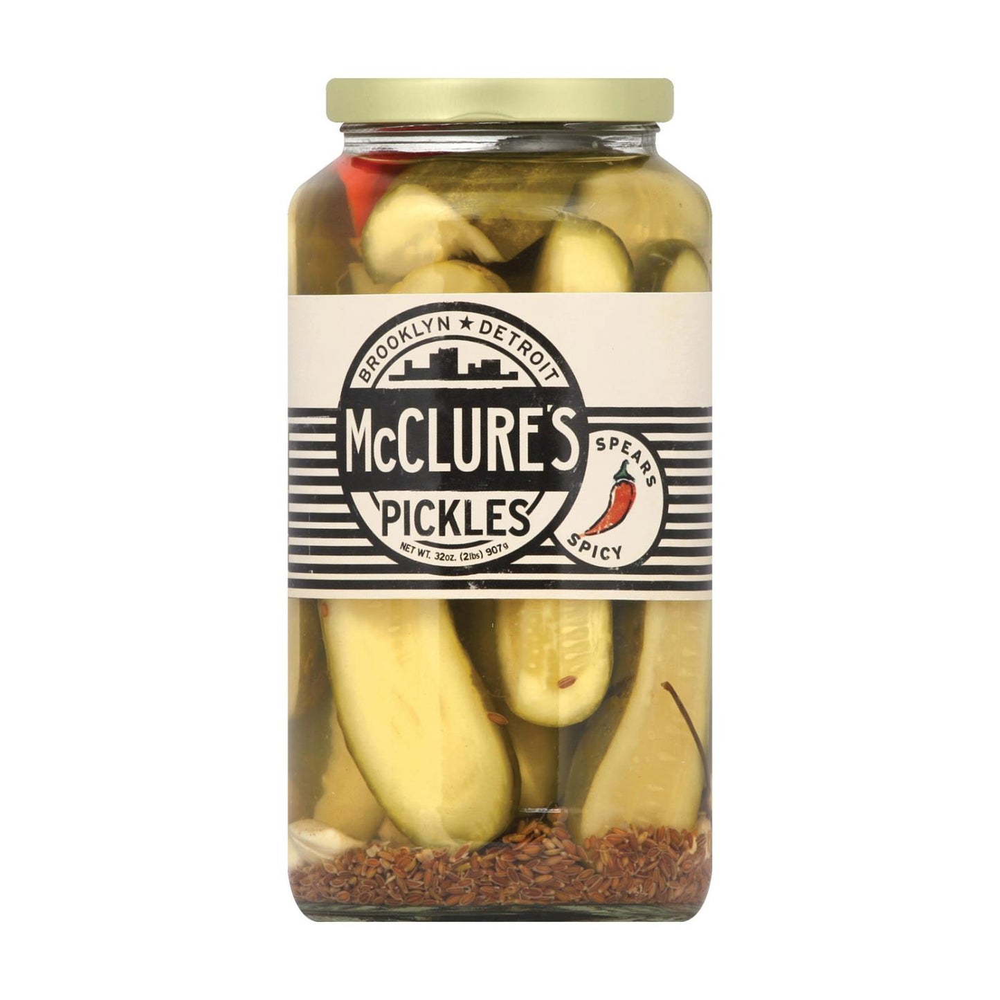 Pickles picantes de McClure - Caja de 6 - 32 oz.