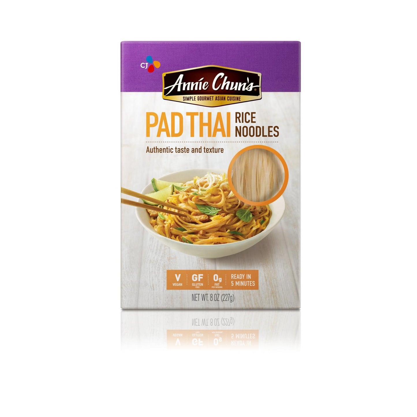 Fideos de arroz Pad Thai originales de Annie Chun - Caja de 6 - 8 oz.