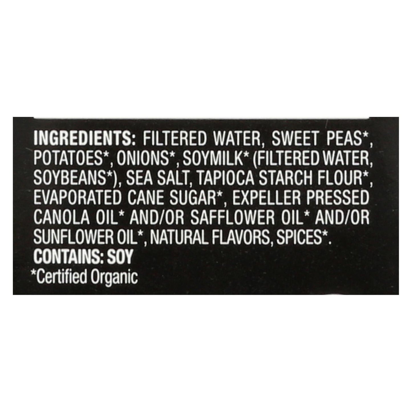 Imagine Foods Sopa cremosa de guisantes dulces - Orgánica - Caja de 12 - 32 oz.