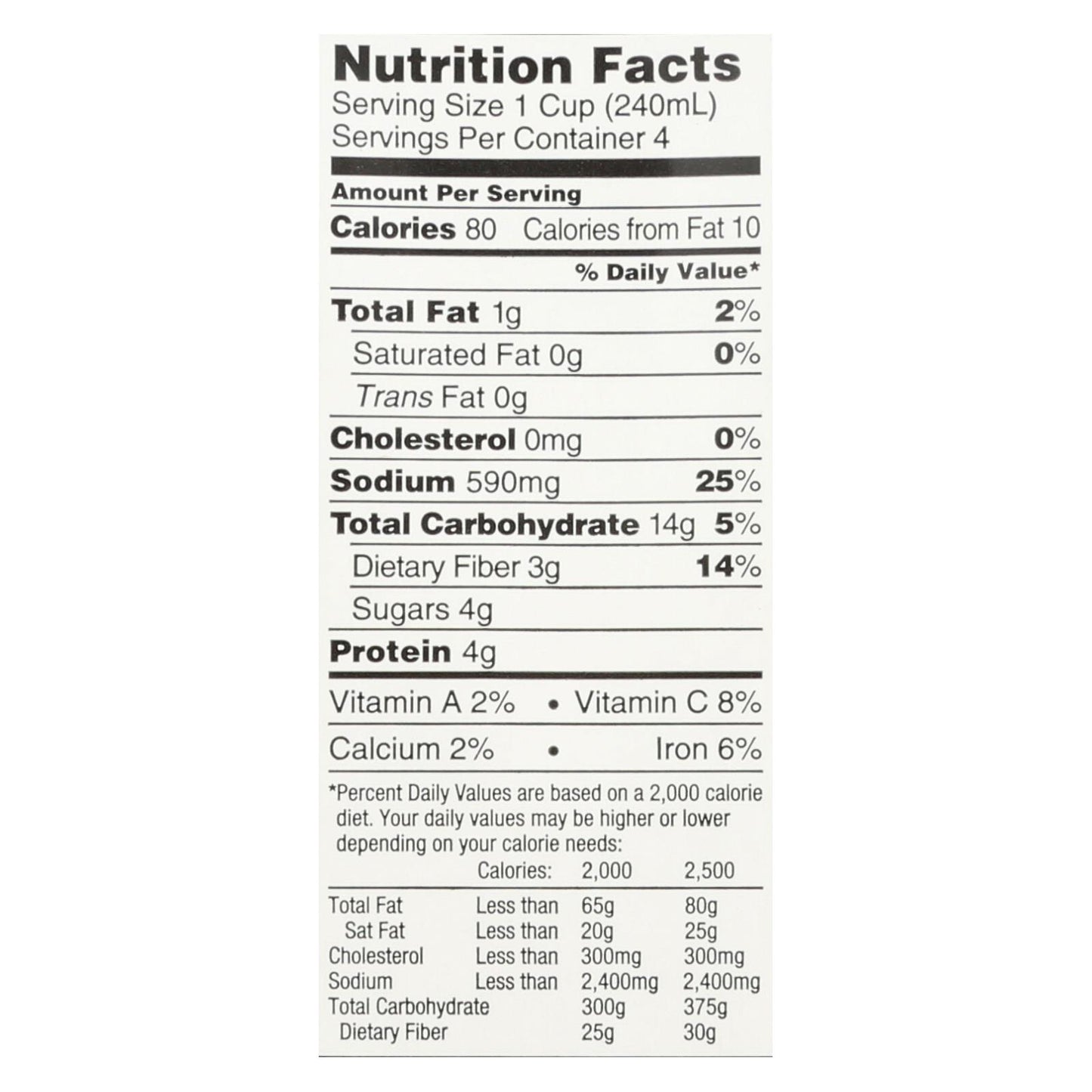 Imagine Foods Sopa cremosa de guisantes dulces - Orgánica - Caja de 12 - 32 oz.