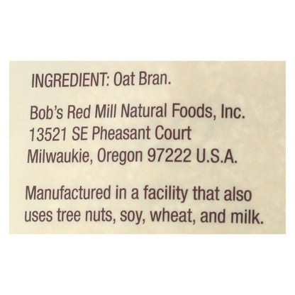 Bob's Red Mill - Oat Bran Hot Cereal - Case Of 4-40 Oz.