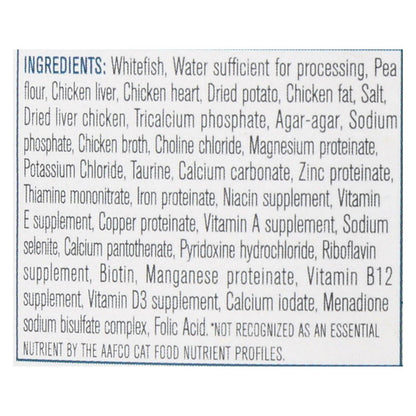 Alimento tierno y auténtico para gatos con pescado blanco y patata, caja de 24 unidades, 5,5 oz