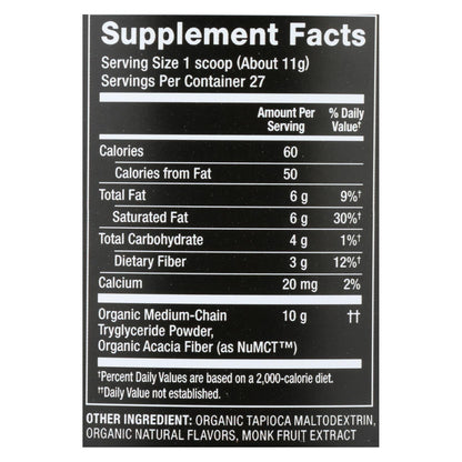 Nutiva - Polvo Mct vainilla - 1 unidad - 10,6 oz