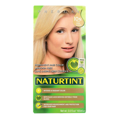 Tinte para cabello Naturtint - Permanente - 10n - Rubio claro amanecer - 5,28 oz