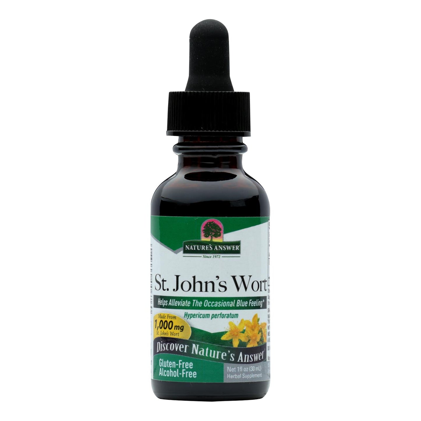 Nature's Answer - Hierba de San Juan, sumidades floridas jóvenes, sin alcohol, 1 fl oz