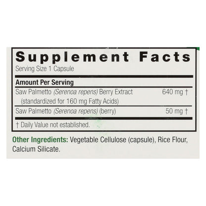 Nature's Answer - Saw Palmetto Berry Extract - 120 Vcaps